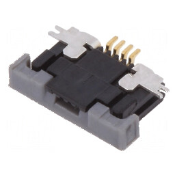 Conector FFC/FPC orizontal cu 4 contacte inferioare ZIF | Electronic-mag.ro | Componente Electronice