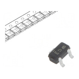 Tranzistor N-MOSFET unipolar 60V 0,24A 0,13W SC75A ESD pentru circuite electronice | Electronic-mag.ro | Componente Electronice
