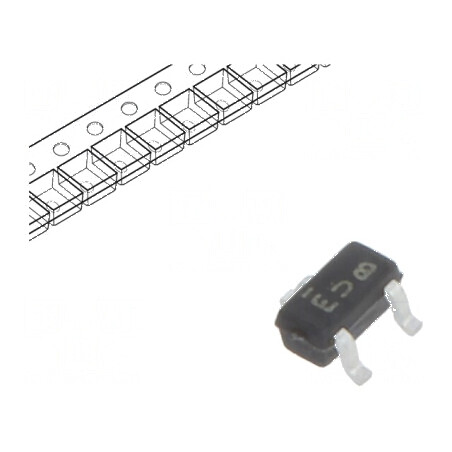 Tranzistor N-MOSFET unipolar 60V 0,24A 0,13W SC75A ESD pentru circuite electronice | Electronic-mag.ro | Componente Electronice