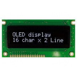 Afișaj OLED Alfanumeric 16x2 Alb 84x44x10mm | Electronic-mag.ro | Componente Electronice
