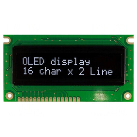 Afișaj OLED Alfanumeric 16x2 Alb 84x44x10mm | Electronic-mag.ro | Componente Electronice