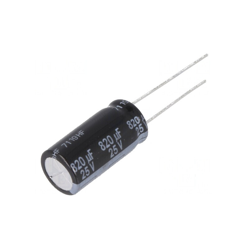 Condensator electrolitic low ESR THT 820uF 25VDC Ø10x20mm pentru circuite electrice | Electronic-mag.ro | Componente Electronice Condensator electrolitic low ESR THT 820uF 25VDC Ø10x20mm pentru circuite electrice | Electronic-mag.ro | Componente Electronice