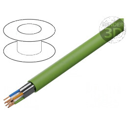 Cablu F/UTP 5e 4x2x26AWG CCA PVC verde 100m | Electronic-mag.ro | Componente Electronice