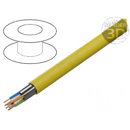Cablu de rețea F/UTP 4x2x26AWG 5e litat CCA PVC galben 100m | Electronic-mag.ro | Componente Electronice