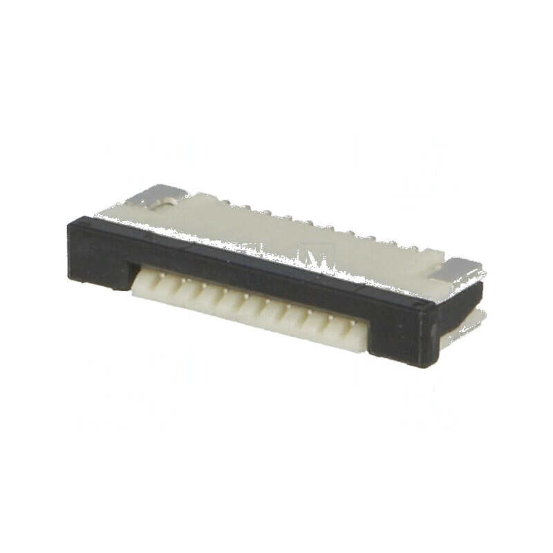 Conector FFC/FPC orizontal 10 pini contacte inferioare ZIF | Electronic-mag.ro | Componente Electronice