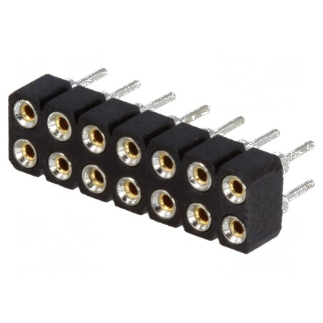 Conector şiruri pini soclu mamă 14 contacte întoarse - accesorii electrice | Electronic-mag.ro | Componente Electronice