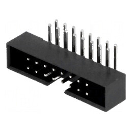 Conector IDC soclu tată 16 PIN unghi 90° THT gold flash | Electronic-mag.ro | Componente Electronice