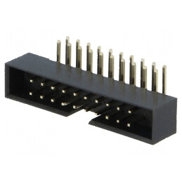 Conector IDC soclu tată 20 PIN 90° THT cu aur flash | Electronic-mag.ro | Componente Electronice