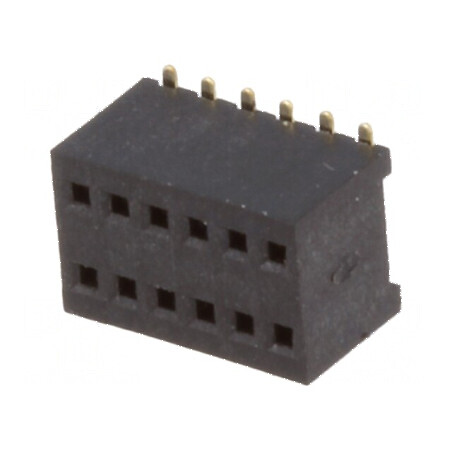 Conector şiruri pini soclu mamă 12 pini 1,27mm SMT 2x6 | Electronic-mag.ro | Componente Electronice