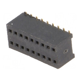 Conector şiruri pini soclu mamă 18 PIN 1,27mm SMT 2x9 pentru montaj pe placă | Electronic-mag.ro | Componente Electronice