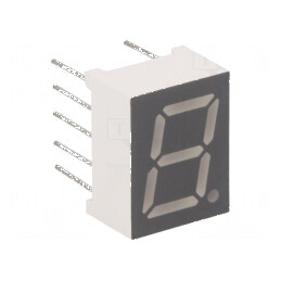 Afișaj LED 7 segmente 9,9mm 3,9 Nr.car: 1 roșie 30÷60mcd pentru proiecte electronice | Electronic-mag.ro | Componente Electronice