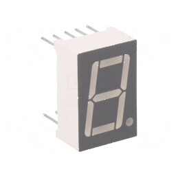 Afișaj LED cu 7 segmente 14,2mm 0,56 Nr. car: 1 roșie catod pentru proiecte electronice | Electronic-mag.ro | Componente Electronice