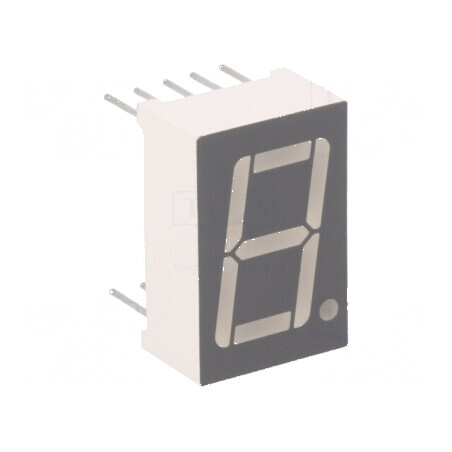 Afișaj LED cu 7 segmente 14,2mm 0,56 Nr. car: 1 roșie catod pentru proiecte electronice | Electronic-mag.ro | Componente Electronice