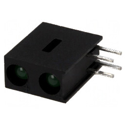 LED 3mm Verde, 2 diode, 20mA, 40°, 2,2÷2,5V | Electronic-mag.ro | Componente Electronice