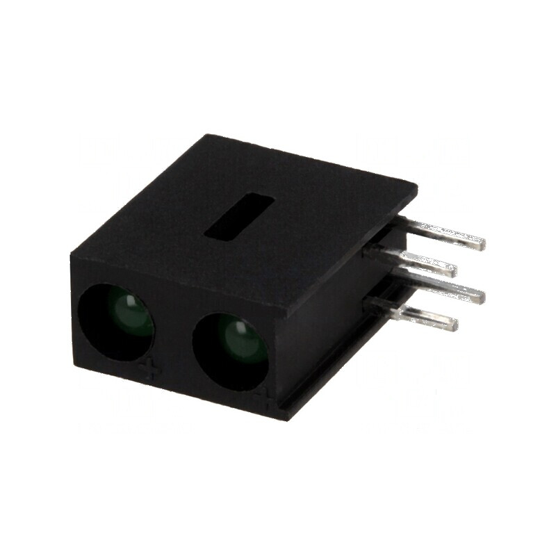 LED 3mm Verde, 2 diode, 20mA, 40°, 2,2÷2,5V | Electronic-mag.ro | Componente Electronice