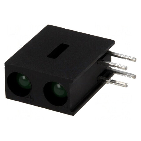 LED 3mm Verde, 2 diode, 20mA, 40°, 2,2÷2,5V | Electronic-mag.ro | Componente Electronice