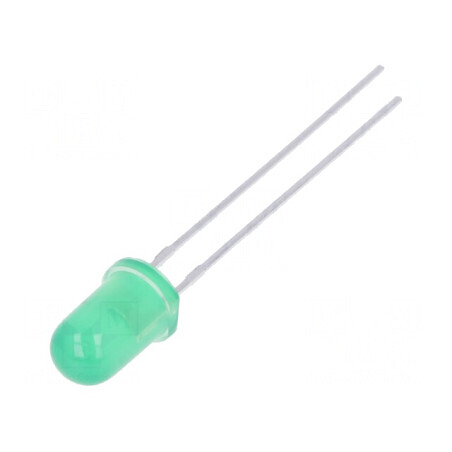 LED 5mm verde 8÷20mcd 30° convex - iluminare eficientă pentru proiecte DIY | Electronic-mag.ro | Componente Electronice