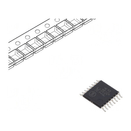 Decodor digital IC, demultiplexor 1 canal TTL SMD TSSOP16 HC | Electronic-mag.ro | Componente Electronice