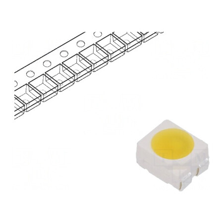 Bec LED SMD 3528 PLCC4 Alb Cald 1600mcd 120° 14mA 5,5÷20VDC | Electronic-mag.ro | Componente Electronice