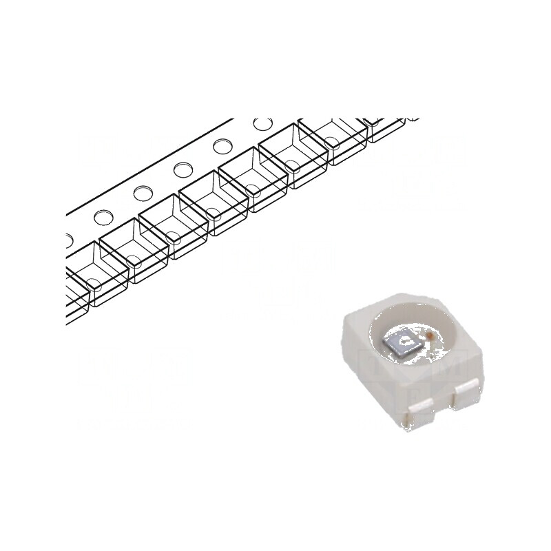 LED SMD 3528 PLCC4 Galben 400mcd 3,5x2,8x1,9mm 120° 14mA pentru Iluminat | Electronic-mag.ro | Componente Electronice