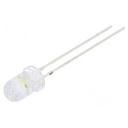 LED 5mm galben/alb rece cu clipire 3000-8400mcd, iluminare eficientă | Electronic-mag.ro | Componente Electronice