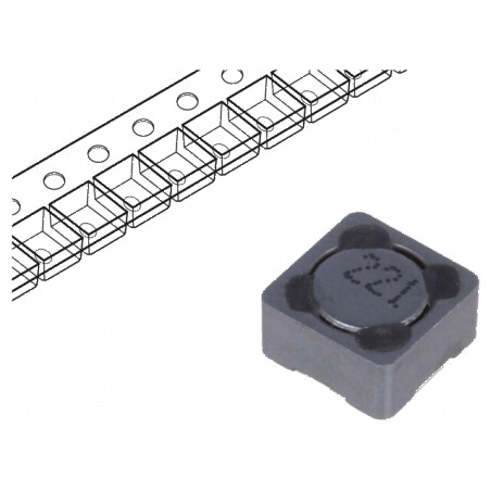 Inductor SMD 220uH 360mA 1,17Ω ±20% dimensiuni 7,3x7,3x4,5mm | Electronic-mag.ro | Componente Electronice