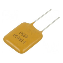 Siguranță polimerică PTC 2,5A Imax 40A THT PTR030V - Pungă de protecție pentru circuite electrice | Electronic-mag.ro | Componente Electronice