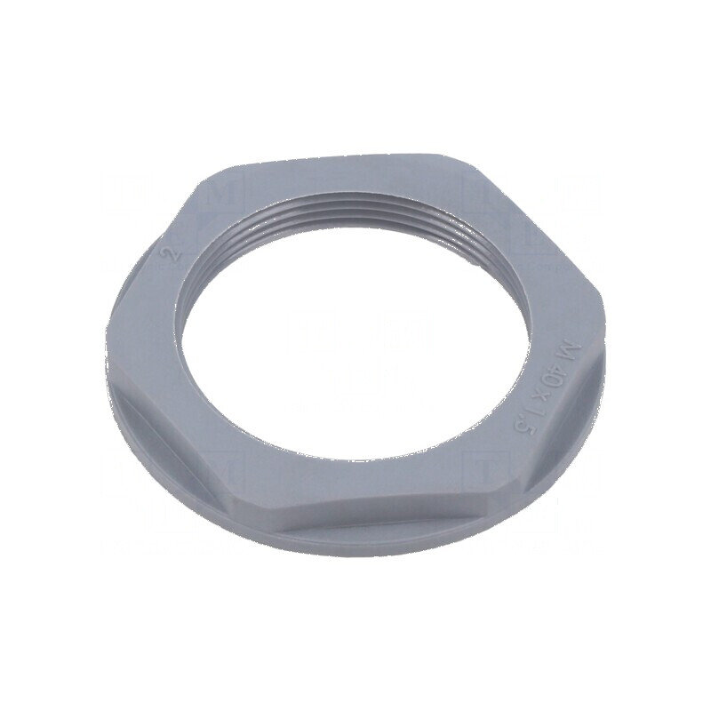 Piuliță M40 din poliamidă gri, 50mm, filet metric, pas 1.5 | Electronic-mag.ro | Componente Electronice Piuliță M40 din poliamidă gri, 50mm, filet metric, pas 1.5 | Electronic-mag.ro | Componente Electronice