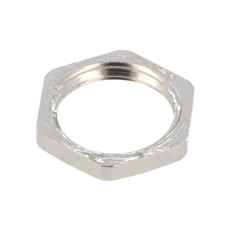 Piuliță PG9 din alamă cu diametru de 18mm și acoperire de nichel Entrelec | Electronic-mag.ro | Componente Electronice