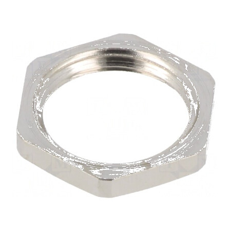 Piuliță PG9 din alamă cu diametru de 18mm și acoperire de nichel Entrelec | Electronic-mag.ro | Componente Electronice
