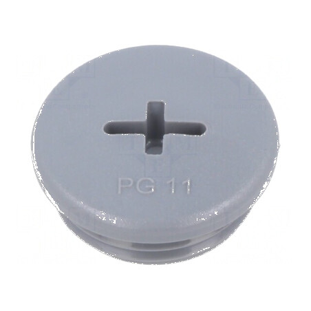 Capac de protecţie PG11 IP68 din poliamidă gri pentru conectoare Entrelec, filet PG | Electronic-mag.ro | Componente Electronice