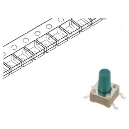 Microîntrerupător TACT SPST-NO 0,05A/24VDC - Pozitie 2, Fără 1,57N | Electronic-mag.ro | Componente Electronice