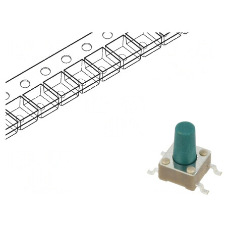 Microîntrerupător TACT SPST-NO 0,05A/24VDC - Pozitie 2, Fără 1,57N | Electronic-mag.ro | Componente Electronice