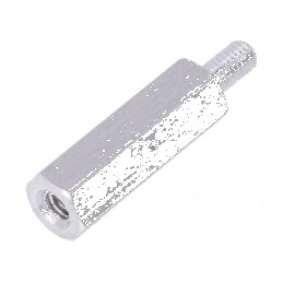 Piuliţă distanţieră filetată M3, 18mm, filet interior și exterior M3 | Electronic-mag.ro | Componente Electronice