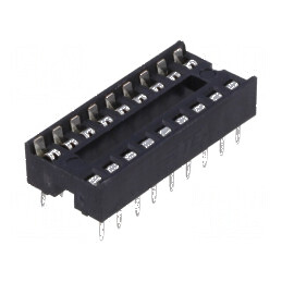 Soclu DIP18 pentru circuite integrate, 7,62mm, THT, raster 2,54mm | Electronic-mag.ro | Componente Electronice