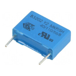 Condensator polipropilenă Y2 22nF 6x12x18mm THT ±20% 15mm - Componentă electronică de calitate | Electronic-mag.ro | Componente Electronice