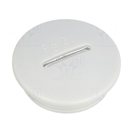 Capac de protecţie PG21 IP54 din polistiren gri deschis, grosime 8mm | Electronic-mag.ro | Componente Electronice
