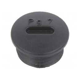 Capac de protecţie PG7 IP56 poliamidă neagră pentru filet de 6mm | Electronic-mag.ro | Componente Electronice
