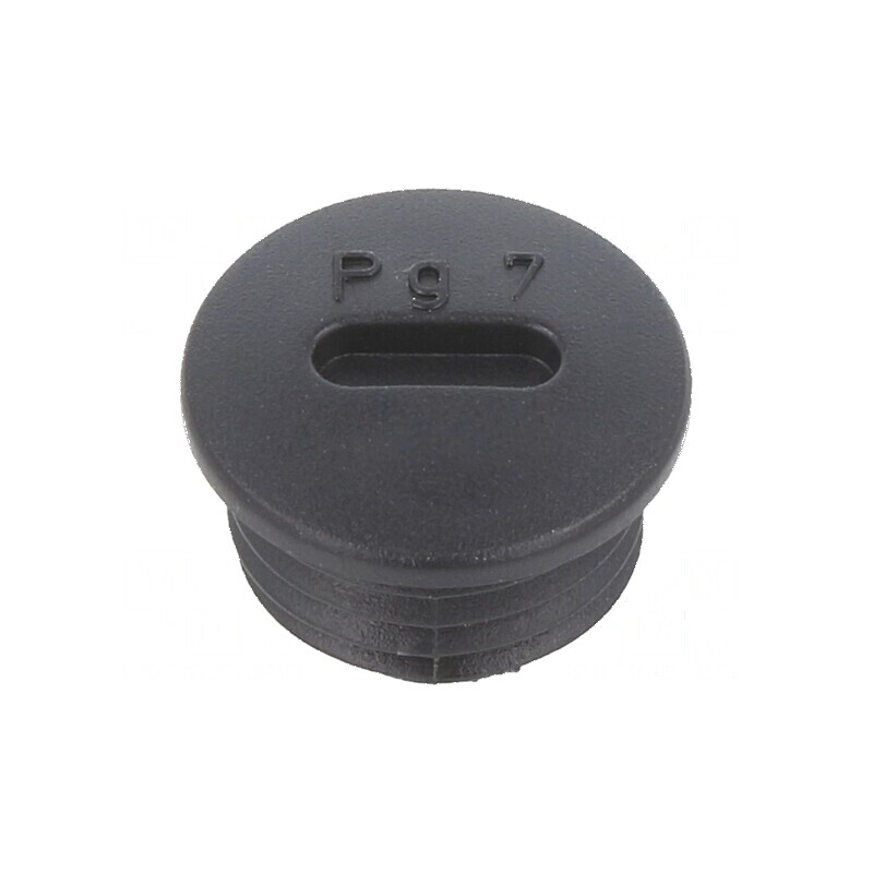 Capac de protecţie PG7 IP56 poliamidă neagră pentru filet de 6mm | Electronic-mag.ro | Componente Electronice