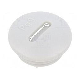 Capac de protecție PG9 IP56 din poliamidă gri deschis cu filet PG | Electronic-mag.ro | Componente Electronice