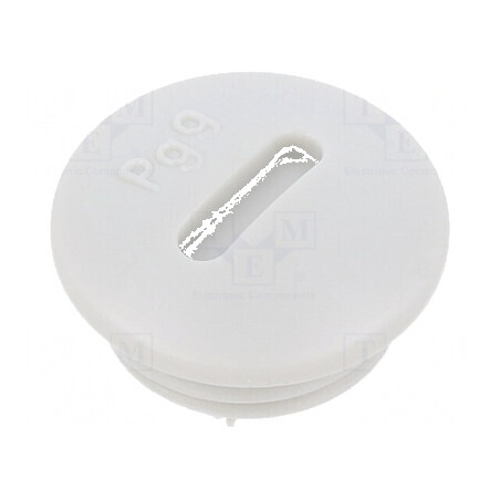 Capac de protecție PG9 IP56 din poliamidă gri deschis cu filet PG | Electronic-mag.ro | Componente Electronice