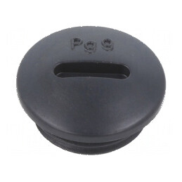 Capac de protecţie PG9 IP56 din poliamidă neagră, filet 6mm pentru cabluri | Electronic-mag.ro | Componente Electronice