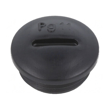 Capac de protecţie PG11 IP56 din poliamidă neagră cu filet de 6mm | Electronic-mag.ro | Componente Electronice