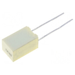 Condensator poliester 1uF 63VAC 100VDC 5mm ±5% dimensiuni 7,2x6x11mm | Electronic-mag.ro | Componente Electronice