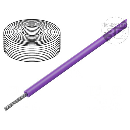 Cablu SiF 1x0,5mm2 litat Cu LSZH, silicon violet pentru temperaturi de -60 până la 180°C | Electronic-mag.ro | Componente Electronice