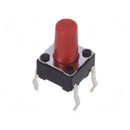 Microîntrerupător TACT SPST 0,05A 12VDC THT 2,6N 9,5mm - Comutator Compact pentru Proiecte Electronice | Electronic-mag.ro | Componente Electronice