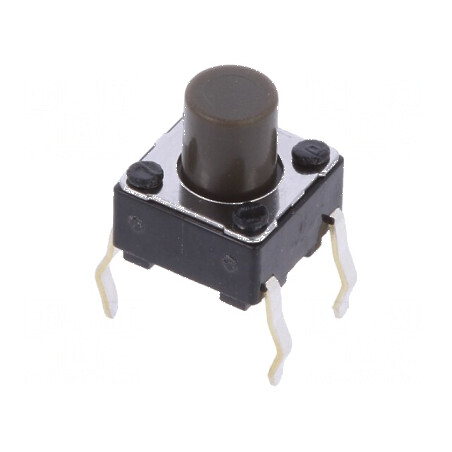 Microîntrerupător TACT SPST 0,05A/12VDC THT 1,6N 7mm Poz: 2 | Electronic-mag.ro | Componente Electronice