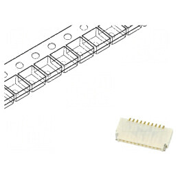 Conector FFC/FPC 10 pini F331 contacte duble SMT 50V 500mA | Electronic-mag.ro | Componente Electronice