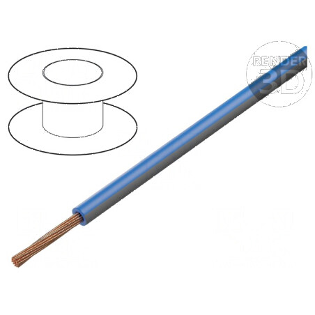 Cablu electric FLRY-B 1x0,5mm² litat cu cupru, PVC albastru-gri, 60V, 100m | Electronic-mag.ro | Componente Electronice