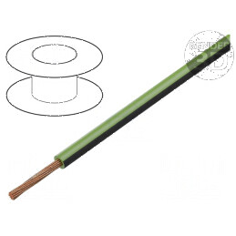 Cablu FLRY-B 1x0,5mm2 litat Cu PVC verde-negru 60V 100m - pentru instalații electrice | Electronic-mag.ro | Componente Electronice